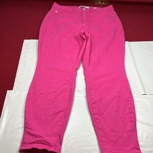 Judy Blue PINK Jeans High Waist SLIM Fit Women's 14W plus size stretchy pants 14